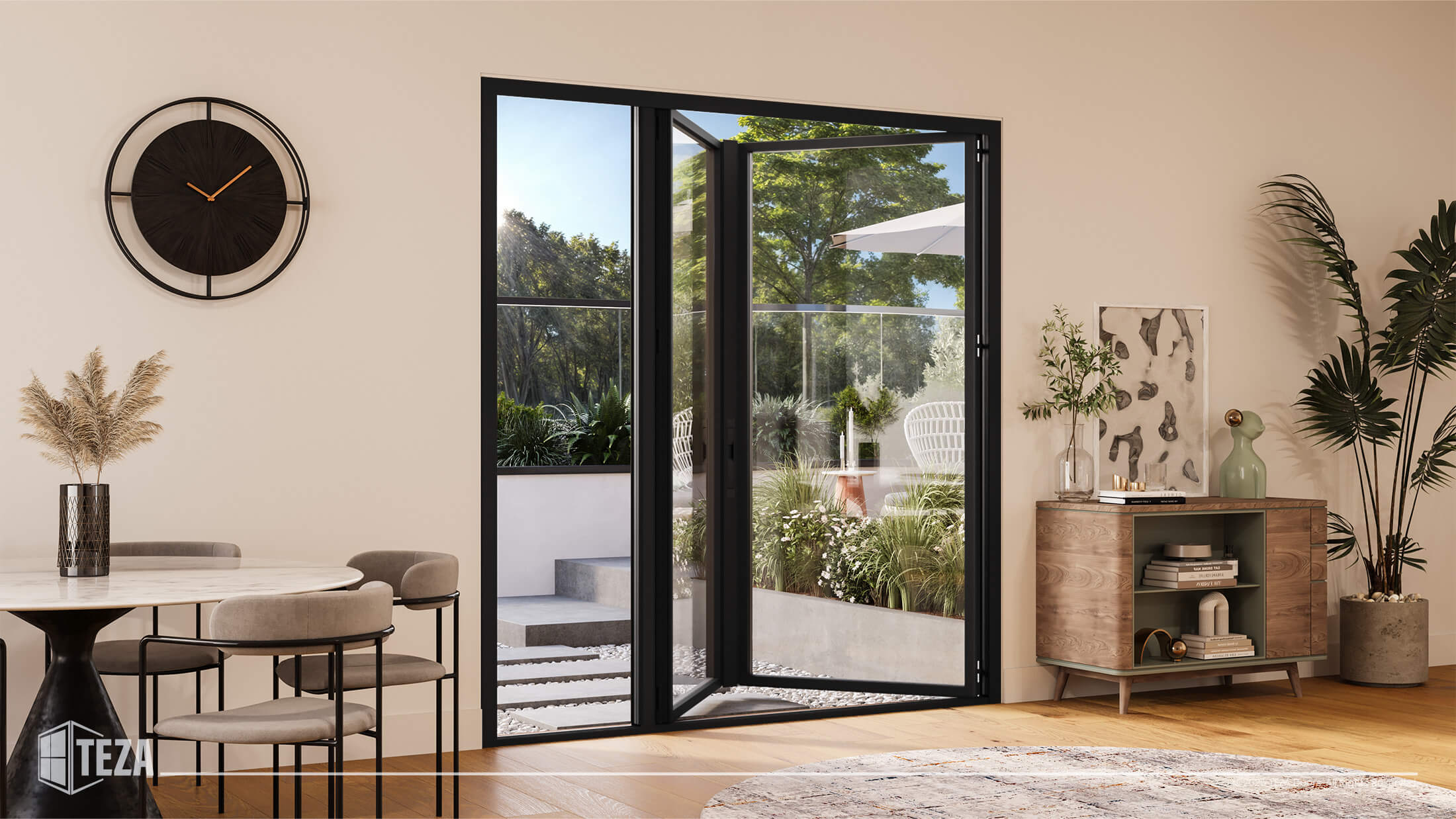 TEZA (Hurricane Rated) Aluminum Bi-Fold Door with PVB Laminate Glass - Image 11