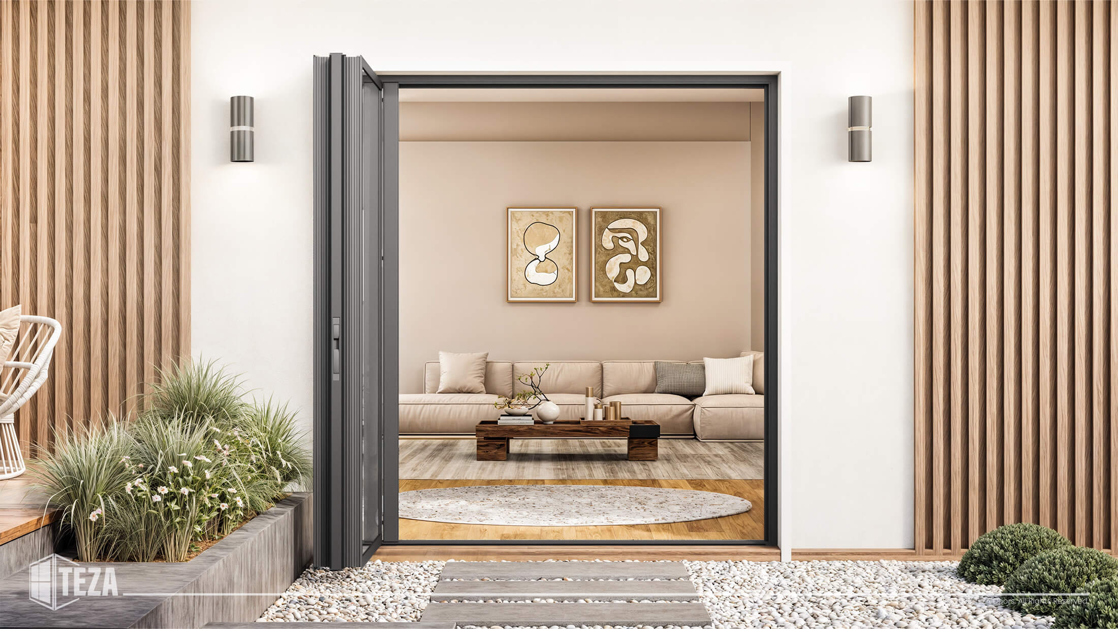 TEZA (Hurricane Rated) Aluminum Bi-Fold Door with PVB Laminate Glass - Image 16