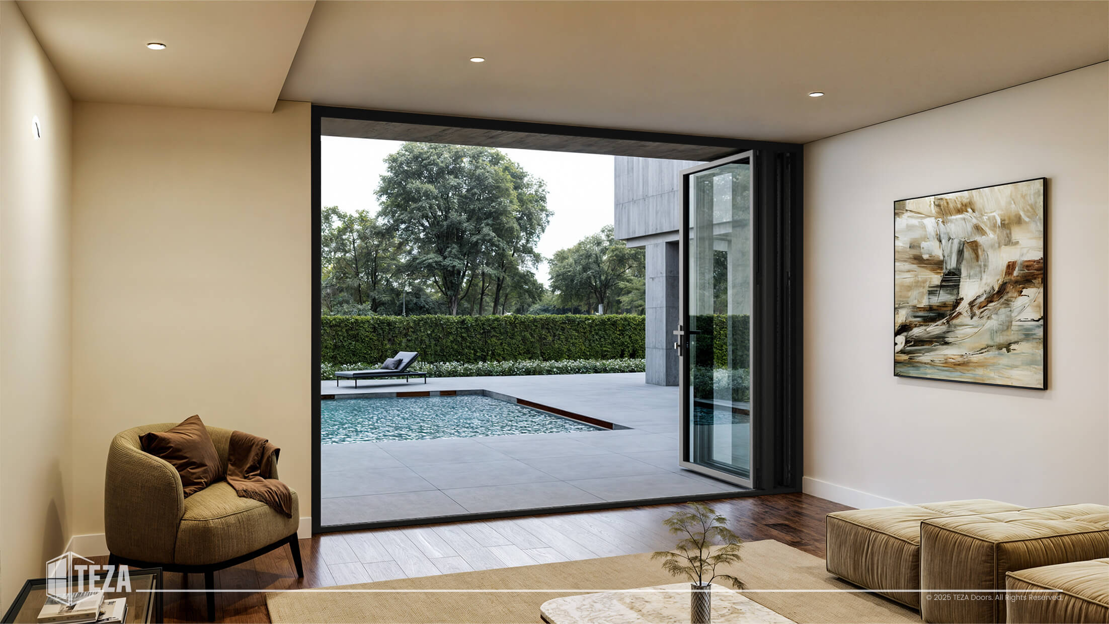 TEZA (Hurricane Rated) Aluminum Bi-Fold Door with PVB Laminate Glass - Image 19