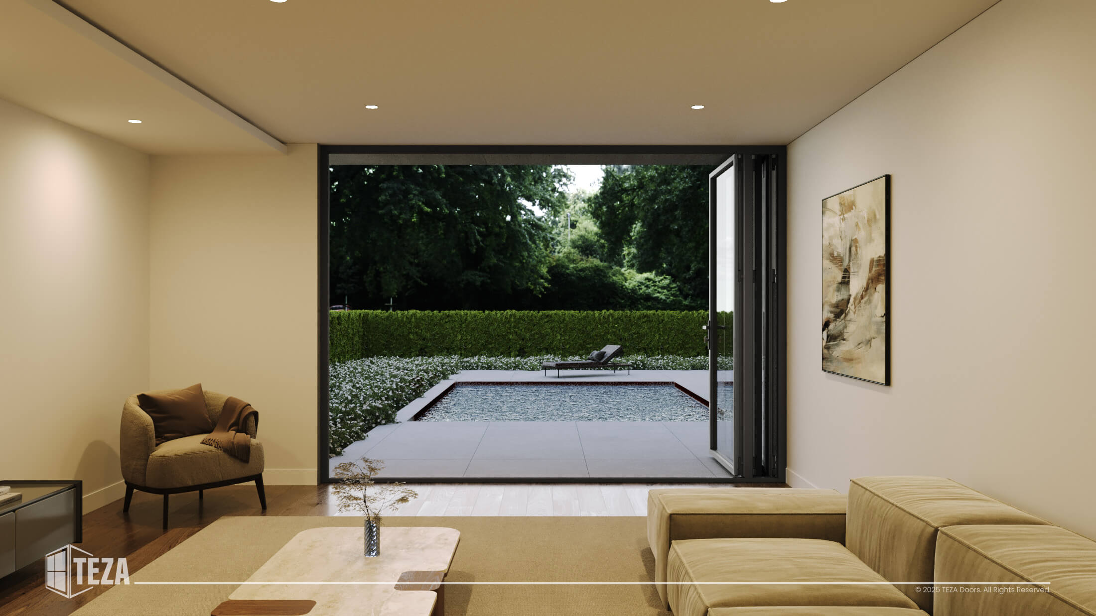 TEZA (Hurricane Rated) Aluminum Bi-Fold Door with PVB Laminate Glass - Image 8