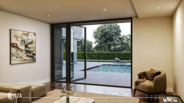 TEZA (Hurricane Rated) Aluminum Bi-Fold Door with PVB Laminate Glass