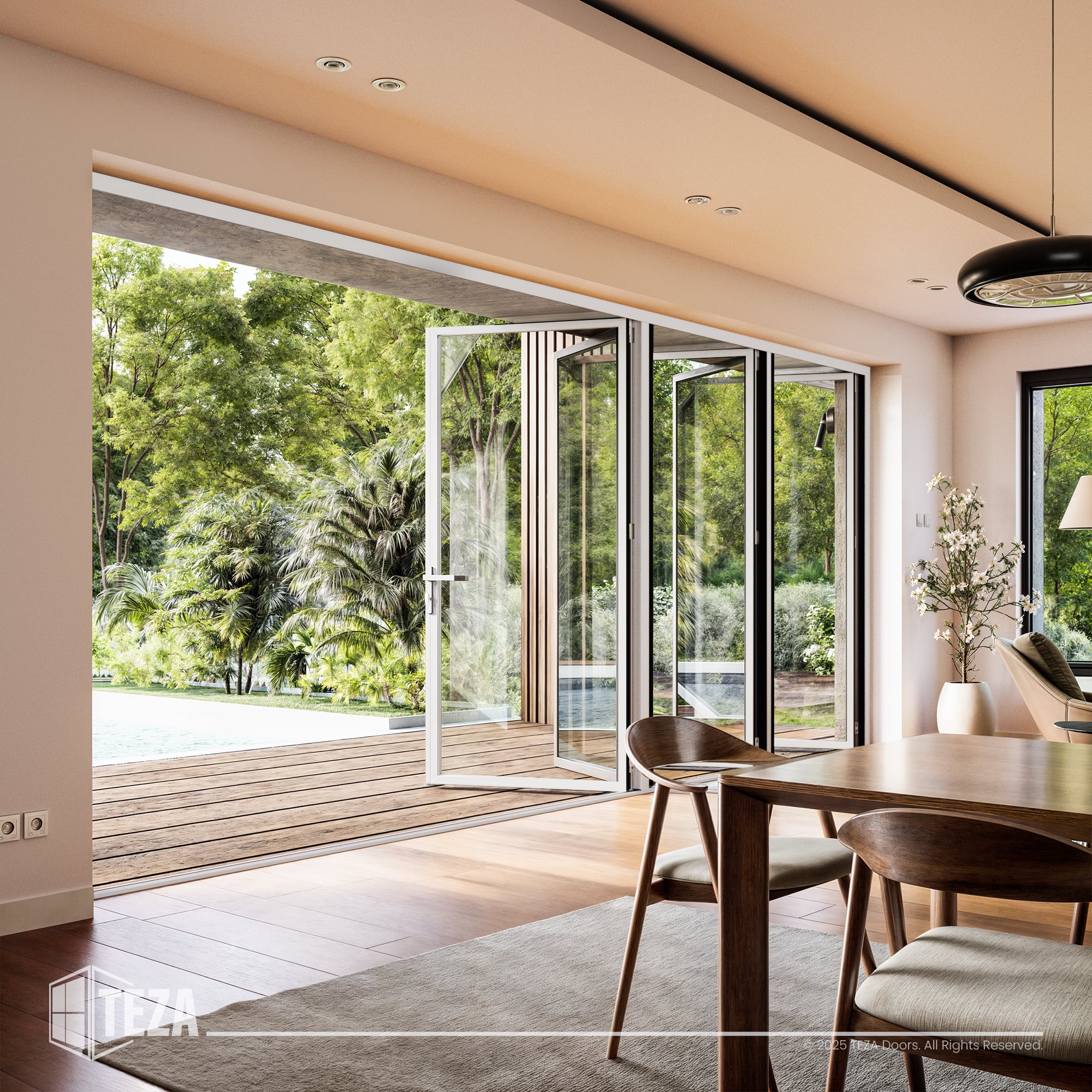 TEZA (Hurricane Rated) Aluminum Bi-Fold Door with PVB Laminate Glass - Image 34