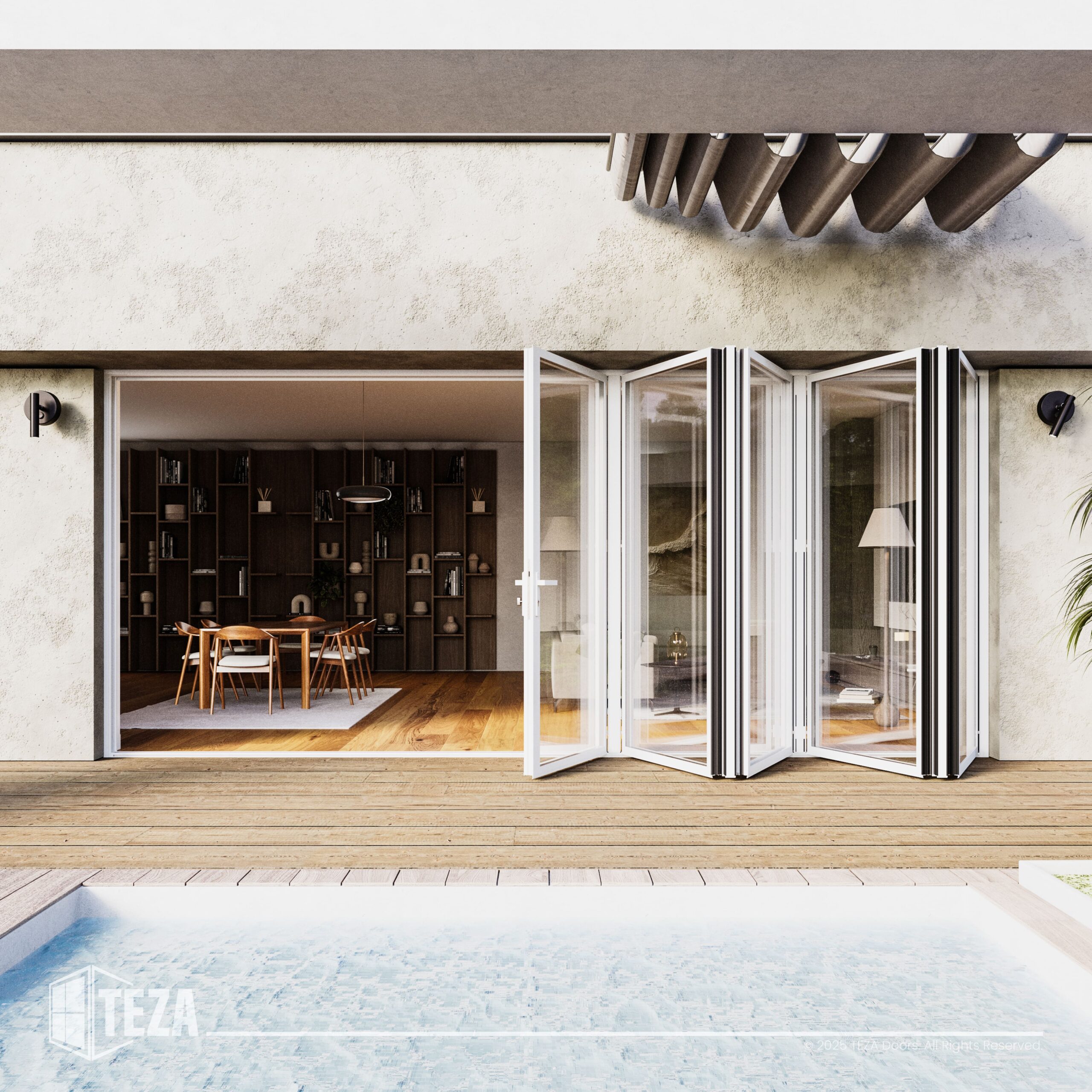 TEZA (Hurricane Rated) Aluminum Bi-Fold Door with PVB Laminate Glass - Image 32