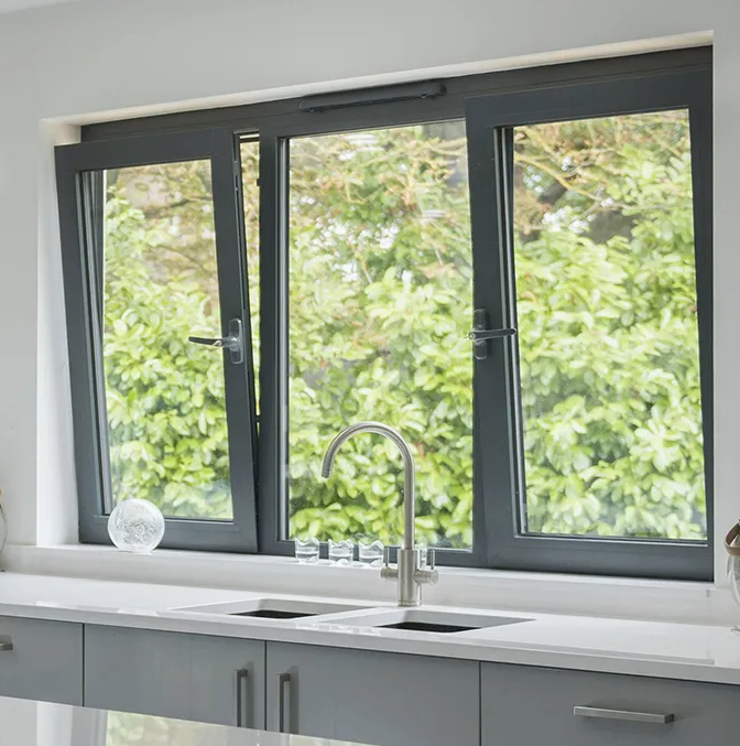 TEZA 75 Series Slim Aluminum Triple Tilt & Turn Casement Window - Image 1