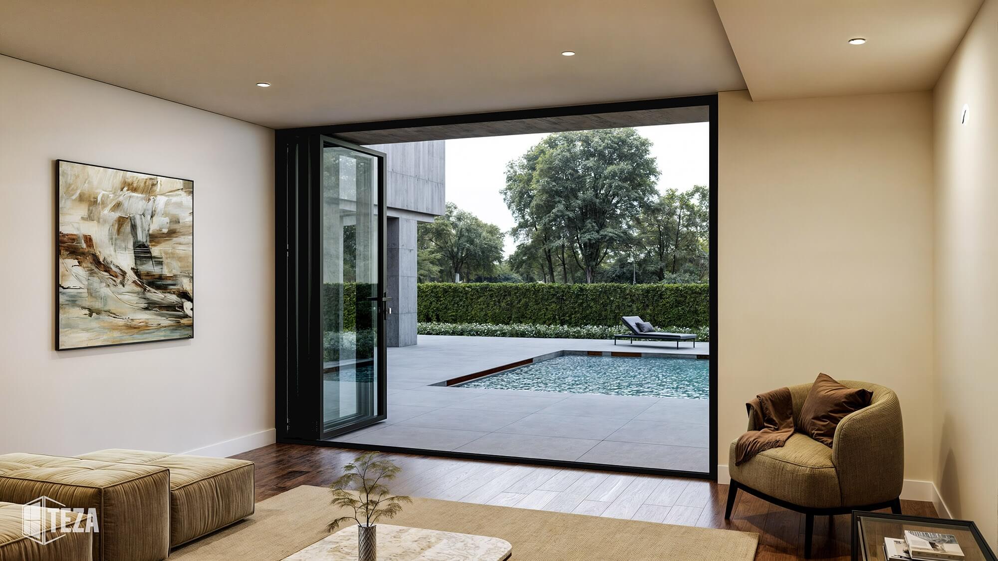 TEZA (Hurricane Rated) Aluminum Bi-Fold Door with PVB Laminate Glass - Image 18