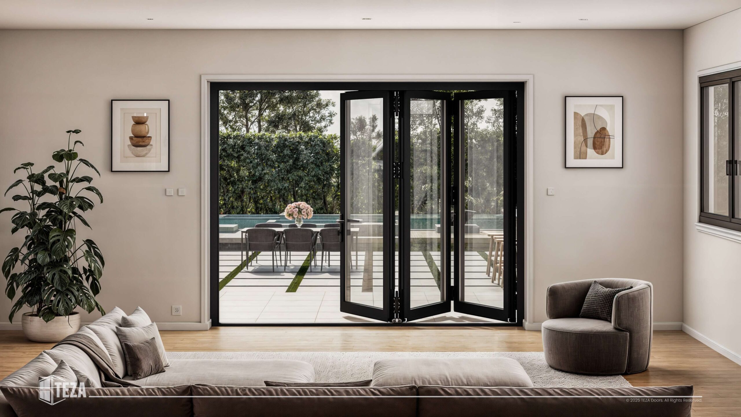 TEZA 95 Series Aluminum Bifold Door - Image 5