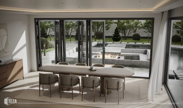 TEZA 95 Series Aluminum Bifold Door