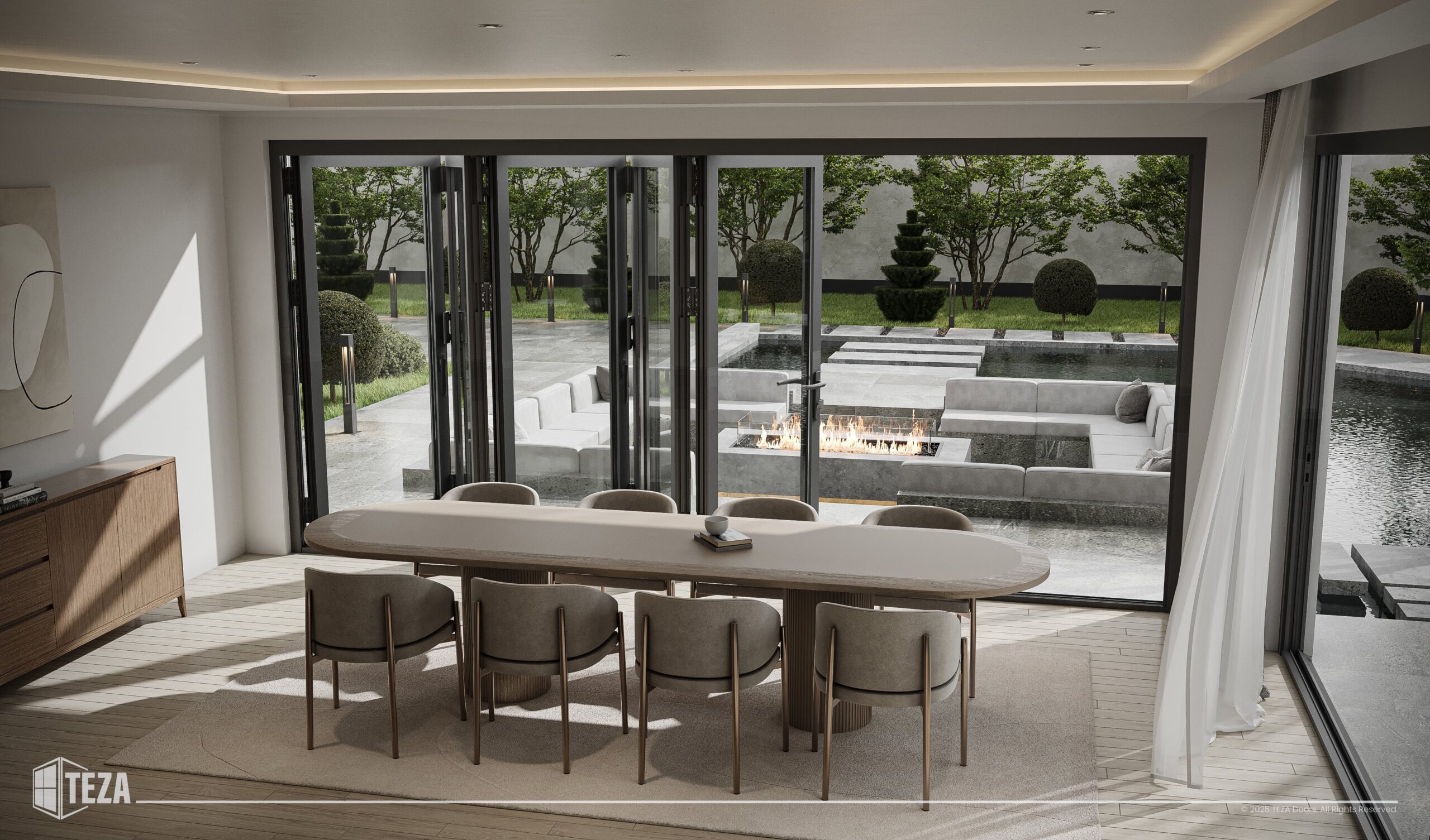 TEZA 95 Series Aluminum Bifold Door - Image 10