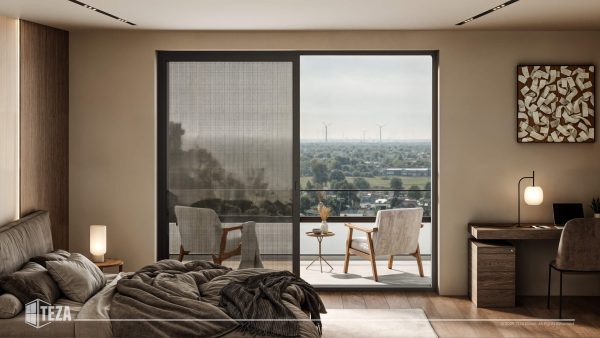 TEZA (Hurricane Rated) Aluminum Sliding Patio Door with PVB Laminate Glass