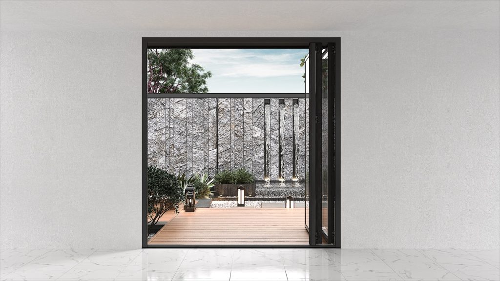 TEZA (Hurricane Rated) Aluminum Bi-Fold Door with PVB Laminate Glass