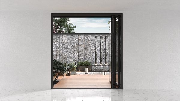 TEZA (Hurricane Rated) Aluminum Bi-Fold Door with PVB Laminate Glass